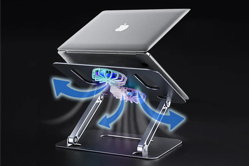 Folding Adjustable Laptop Stand Holder with Cooling Fan